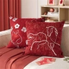 Vỏ gối hoa năm mới cotton - Trang trí CNY, họa tiết ngựa sofa - Giá 43.439đ 2