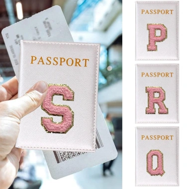 Vỏ Hộ Chiếu Pink Thêu Logo Chữ - Bìa Bảo Vệ, Giá 24.941₫, Túi Giấy Tờ Du Lịch
