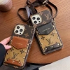Vỏ iPhone da cổ điển, ví thẻ đeo chéo, chống rơi cho iPhone 17/16/15/14/13/12/11/XR/XS 6
