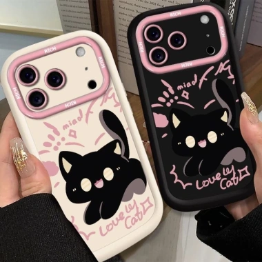 Vỏ iPhone Dễ Thương Sợ Mèo Đen cho 17-11, X, XS, XR, 7, 8 Plus - 15.582 VND