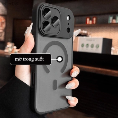 Vỏ iPhone Luxury Matte nửa trong, chống sốc, silicone cao cấp cho iPhone 17/16/15/14/13/12 Pro Max - Giá ưu đãi 64.300₫