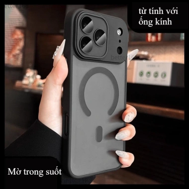 Vỏ iPhone Luxury Matte nửa trong, chống sốc, silicone cao cấp cho iPhone 17/16/15/14/13/12 Pro Max - Giá ưu đãi 64.300₫