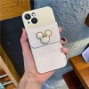 Vỏ iPhone TPU mềm Đầu Mickey đa màu, dây đeo dài + túi thẻ cho iPhone 17‑12Pro Max 3