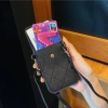 Vỏ iPhone TPU mềm Đầu Mickey đa màu, dây đeo dài + túi thẻ cho iPhone 17‑12Pro Max 5