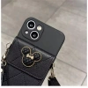 Vỏ iPhone TPU mềm Đầu Mickey đa màu, dây đeo dài + túi thẻ cho iPhone 17‑12Pro Max 6