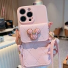 Vỏ iPhone TPU mềm Đầu Mickey đa màu, dây đeo dài + túi thẻ cho iPhone 17‑12Pro Max 10