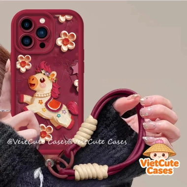 Vỏ Redmi 10C 13 10A 12C 13X 14C 13C 9T Note 8 12 10s 11 9 10 14 11s 13 Pro – Họa tiết Ngựa Hoa Năm Mới, giá 9.800đ 3