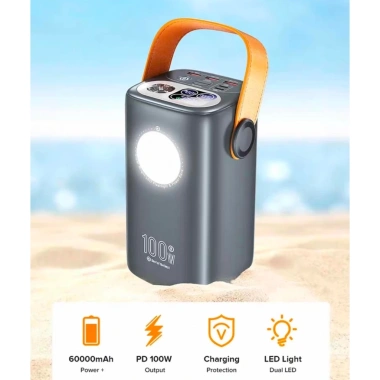 VỎ sạc dự phòng 60.000mAh 100W có đèn LED - Sạc laptop MacBook camera điện thoại 454,410₫ 5