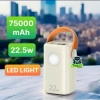Vỏ sạc dự phòng 75.000mAh 22.5W Type-C LED Siêu nhanh sạc điện thoại, camera - 296.901₫ 9