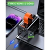 Vỏ sạc dự phòng nhôm LV60 60.000mAh 2 cổng Type-C 100W, đèn pin, sạc laptop, MacBook, camera, giá ưu đãi 635.000 VND 6