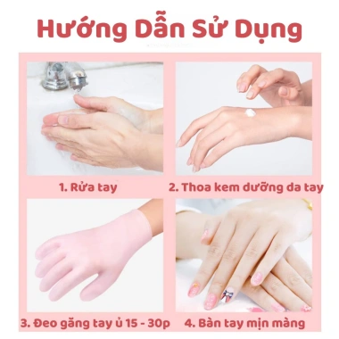 Vớ ủ tay chân silicone dưỡng mềm da, chống khô, không trượt, tiện lợi cho mọi hoạt động, tăng độ ẩm cho da - Giá chỉ 21.419 VND 8