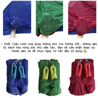 Võng Bó Đầu Lưới Ong Nhập Khẩu - Tăng Sư Mềm Mịn, Thoáng Khí Full Size 2m3-2m5-2m7 253.650 3
