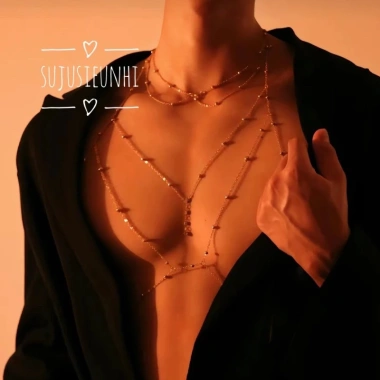 Vòng Body Chain Chuỗi Xích Bi Trang Trí Áo Đơn Giản, Quyến Rũ - Nam Nữ Đều Đeo, Giá 23.000 VND 9 Vòng Body Chain Chuỗi Xích Bi Trang Trí Áo Đơn Giản, Quyến Rũ - Nam Nữ Đều Đeo, Giá 23.000 VND 9