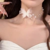 Vòng Cổ Choker Butterfly Đính Hạt Ngọc Sang Trọng, Dây Sợi Mảnh Voan 20.900 VNĐ by.Lisa 2