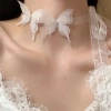 Vòng Cổ Choker Butterfly Đính Hạt Ngọc Sang Trọng, Dây Sợi Mảnh Voan 20.900 VNĐ by.Lisa 3