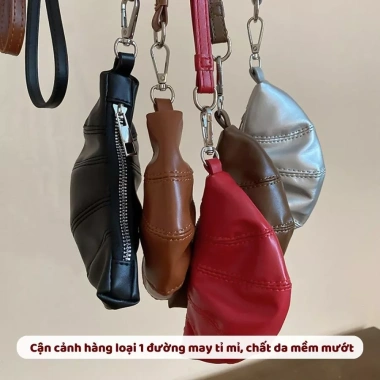 Vòng cổ da đa chức năng kẹp kính mắt Her – Dây đeo cổ túi mini đựng xu thời trang