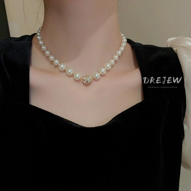 Vòng cổ DREJEW Retro Hàn Quốc đính hạt ngọc trai - Giá chỉ 31.620 VND, giảm 21%