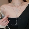 Vòng cổ DREZEW ngôi sao chéo đính kim cương - Áo len cổ điển, 64.170 VND 6