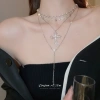 Vòng cổ DREZEW ngôi sao chéo đính kim cương - Áo len cổ điển, 64.170 VND 7