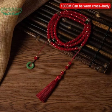 Vòng cổ hạt xanh phong cách Trung Hoa, thiền, quà tặng, giảm 21% chỉ 64.130₫