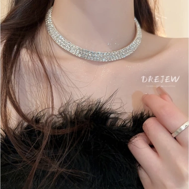 Vòng Cổ Kim Cương DREJEW Cao Cấp Pháp Cổ Điển Không Gây Dị Ứng 38.130 VND 4