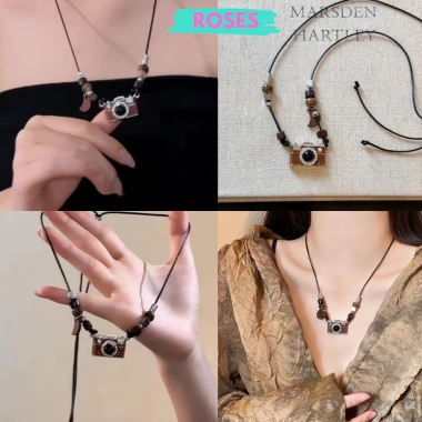 Vòng Cổ Máy Ảnh Nâu ROSES Dây Chuyền Nữ Retro Điều Chỉnh Kích Thước VCMA 29.960₫