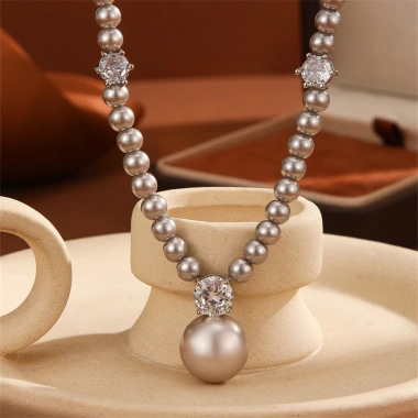 Vòng cổ ngọc trai hai lớp chất lượng cao, quà tặng mùa hè cho bạn gái 10 Vòng cổ ngọc trai hai lớp chất lượng cao, quà tặng mùa hè cho bạn gái 10