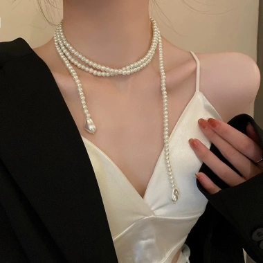 Vòng Cổ Nữ Dây Chuyền Ngọc Trai Nhân Tạo Dáng Dài Sang Trọng - Giá ưu đãi 31.000đ 6 Vòng Cổ Nữ Dây Chuyền Ngọc Trai Nhân Tạo Dáng Dài Sang Trọng - Giá ưu đãi 31.000đ 6