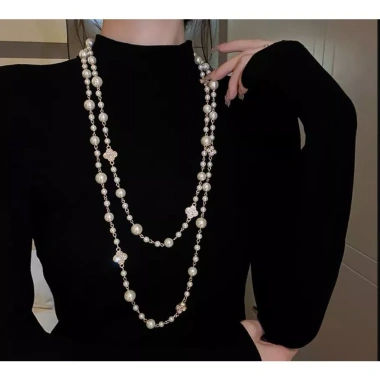 Vòng Cổ Nữ Dây Chuyền Ngọc Trai Nhân Tạo Dáng Dài Sang Trọng - Giá ưu đãi 31.000đ