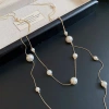 Vòng cổ nữ không đối xứng 2 lớp ngọc trai đính hạt, mặt dây thả - Giá 54.900₫ 6