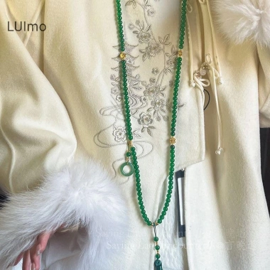 Vòng cổ nữ Luimo Cầu Nguyện - Phật giáo xanh pha lê dài 58.400đ - Quà tặng SBS 6 Vòng cổ nữ Luimo Cầu Nguyện - Phật giáo xanh pha lê dài 58.400đ - Quà tặng SBS 6