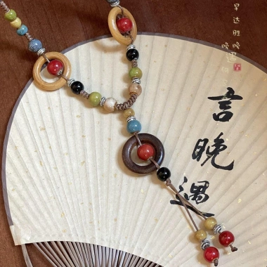 Vòng cổ nữ Vintage Bohemian dây dài gốm phong cách dân tộc Trung Quốc giá ưu đãi 3 Vòng cổ nữ Vintage Bohemian dây dài gốm phong cách dân tộc Trung Quốc giá ưu đãi 3