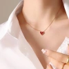 Vòng cổ trái tim đỏ màu vàng – Quà sinh nhật nữ, sinh viên, giá 24.200₫ 7