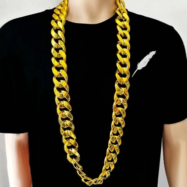 Vòng cổ vàng giả nhựa dày phong cách Hip Hop - Giá chỉ 69.539₫, giảm 20%