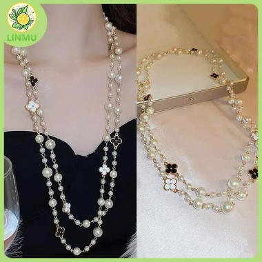 Vòng cổ vàng hai lớp mô phỏng ngọc trai nữ, dây chuyền - Quà Mỹ 33.600₫