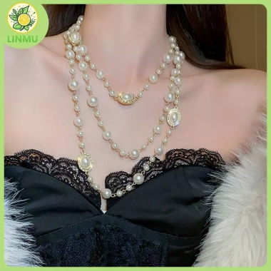 Vòng cổ vàng hai lớp mô phỏng ngọc trai nữ, dây chuyền - Quà Mỹ 33.600₫
