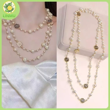 Vòng cổ vàng hai lớp mô phỏng ngọc trai nữ, dây chuyền - Quà Mỹ 33.600₫