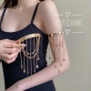 Vòng đeo bắp tay kim loại tua rua dài phong cách punk phụ kiện cosplay cánh tay 4