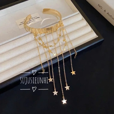 Vòng đeo bắp tay kim loại tua rua dài phong cách punk phụ kiện cosplay cánh tay 10 Vòng đeo bắp tay kim loại tua rua dài phong cách punk phụ kiện cosplay cánh tay 10