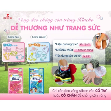 Vòng Đeo Tay Tránh Muỗi Kincho Nhật Bản - Đuổi Côn Trùng, Túi 30 Chiếc, 211.650₫