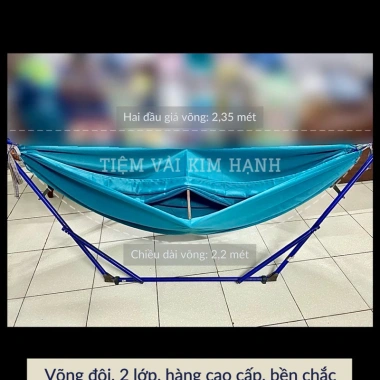 Vòng Đôi 2 Lớp Vải Phi Hai Da Cao Cấp Bền Chắc 1m35 x 2m2 - Giá Ưu Đãi 389.000₫