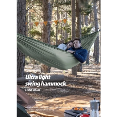 Võng đôi dã ngoại siêu nhẹ Naturehike NH21DC011, tải 180kg, đủ dây móc, 380k
