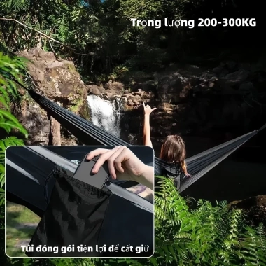 Võng đôi YAKO siêu nhẹ ngoài trời - Vải dù, thích hợp cắm trại, giá 142.000₫