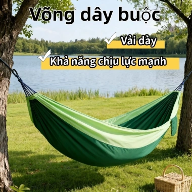 Võng đôi YAKO siêu nhẹ ngoài trời - Vải dù, thích hợp cắm trại, giá 142.000₫