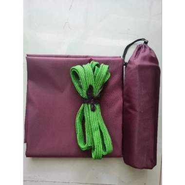 Võng dù 2 lớp 2,1m x 1,4m - tặng túi + 4m dây dù bóng, 5 màu xanh đen, rằn ri, xanh rêu, đen, đỏ đô - Giá 80.000đ 5