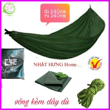 Võng Dù Dày Đẹp EVE Hiệu Cỡ Lớn 240x140cm 2 Lớp Cao Cấp Kèm Dây Giá 95.000đ