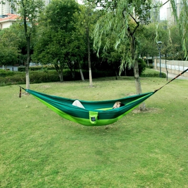 Võng du lịch camping dã ngoại Polyester 270x140cm, thoáng mát, kèm móc dây túi gập gọn chỉ 188.000₫