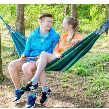 Võng Du Lịch Canvas 280cm - Đan Sợi Vải, Kèm Túi & Dây, Nhẹ Cho Cắm Trại Dã Ngoại 7