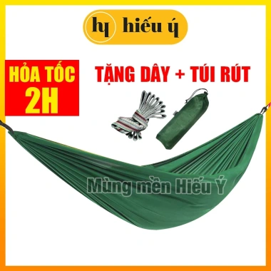 Võng dù Thái Lan 2 lớp mát rượi khổ siêu lớn 2m1x1m5 tặng 4m dây Giá chỉ 89.000 đồng Võng dù Thái Lan 2 lớp mát rượi khổ siêu lớn 2m1x1m5 tặng 4m dây Giá chỉ 89.000 đồng