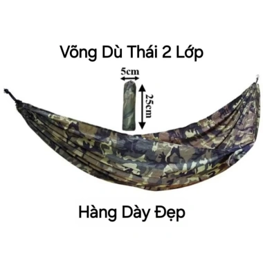 Võng Dù Thái Rằn Ri có Túi Đựng Hàng Dày Đẹp - Giá chỉ 89.000₫, giảm giá hấp dẫn